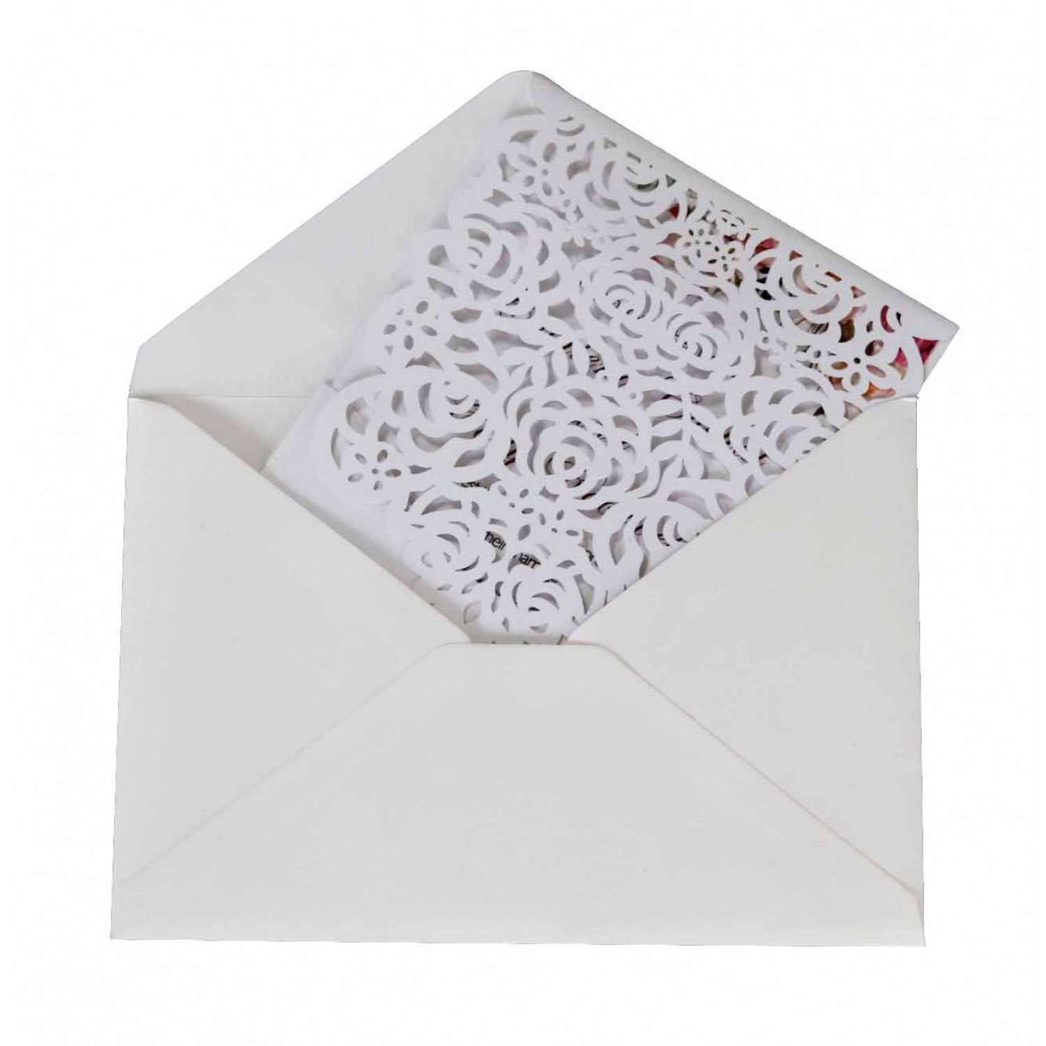 Pocket Marriage Invitation Card Laser Cut Paper Thanksgiving Day Greeting Card